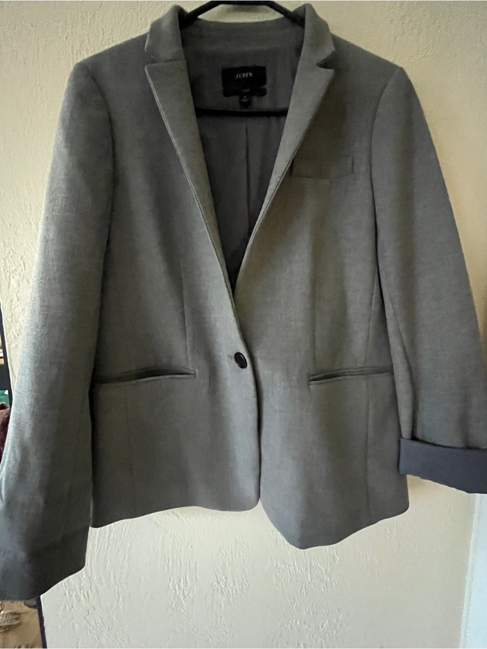 J. Crew Women's Gray Single-Button Tailored Blazer